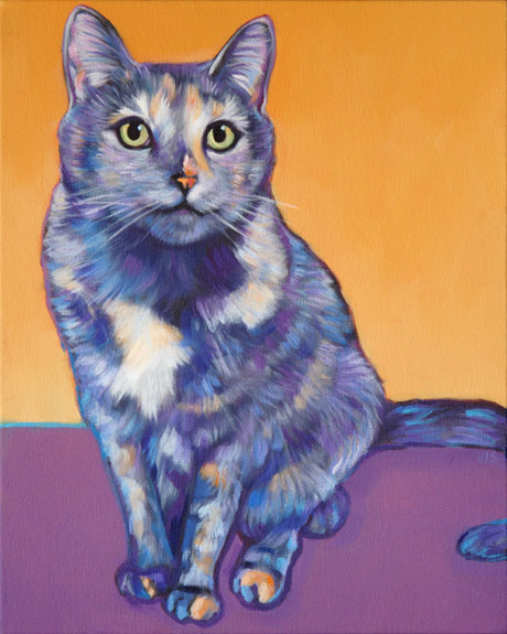 Sadie memorial cat portrait by Marna Schindler, from Albuquerque, New Mexico