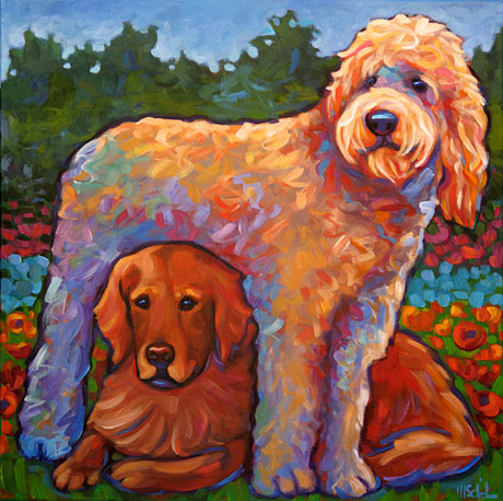 Ziggy and Rudy pet portrait