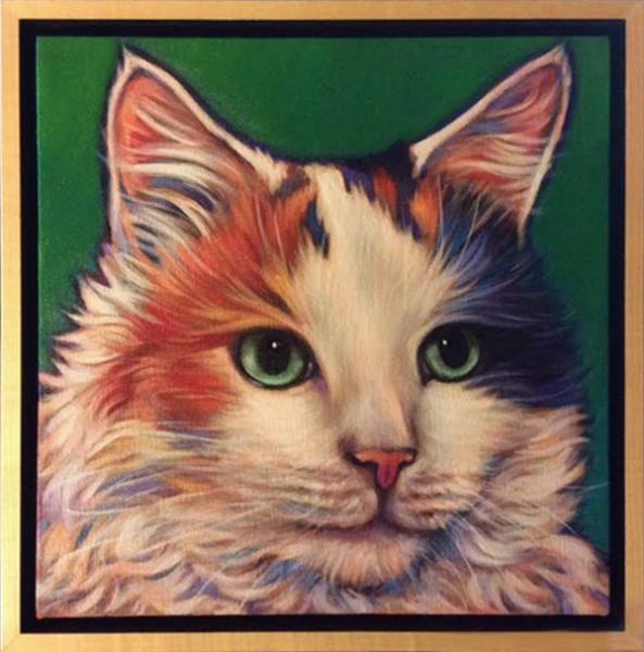 Cali, pet portrait of beloved companion fondly remembered, by Marna Schindler