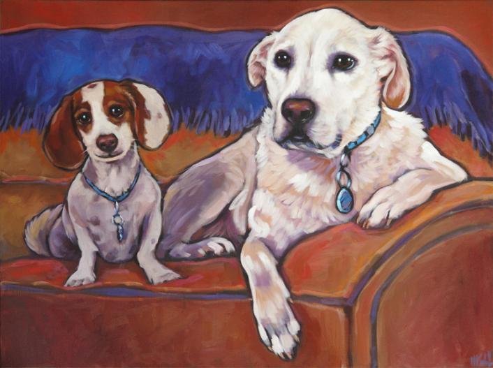 Pet portrait of Jack and Rudy from San Diego, CA by Marna Schindler