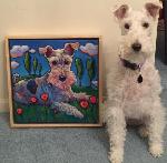 Pella with her painting!